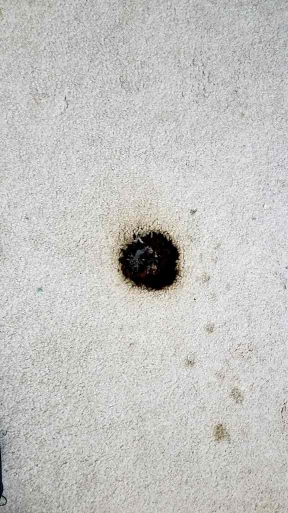 burn in carpet
